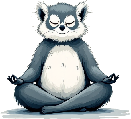 Meditating lemur