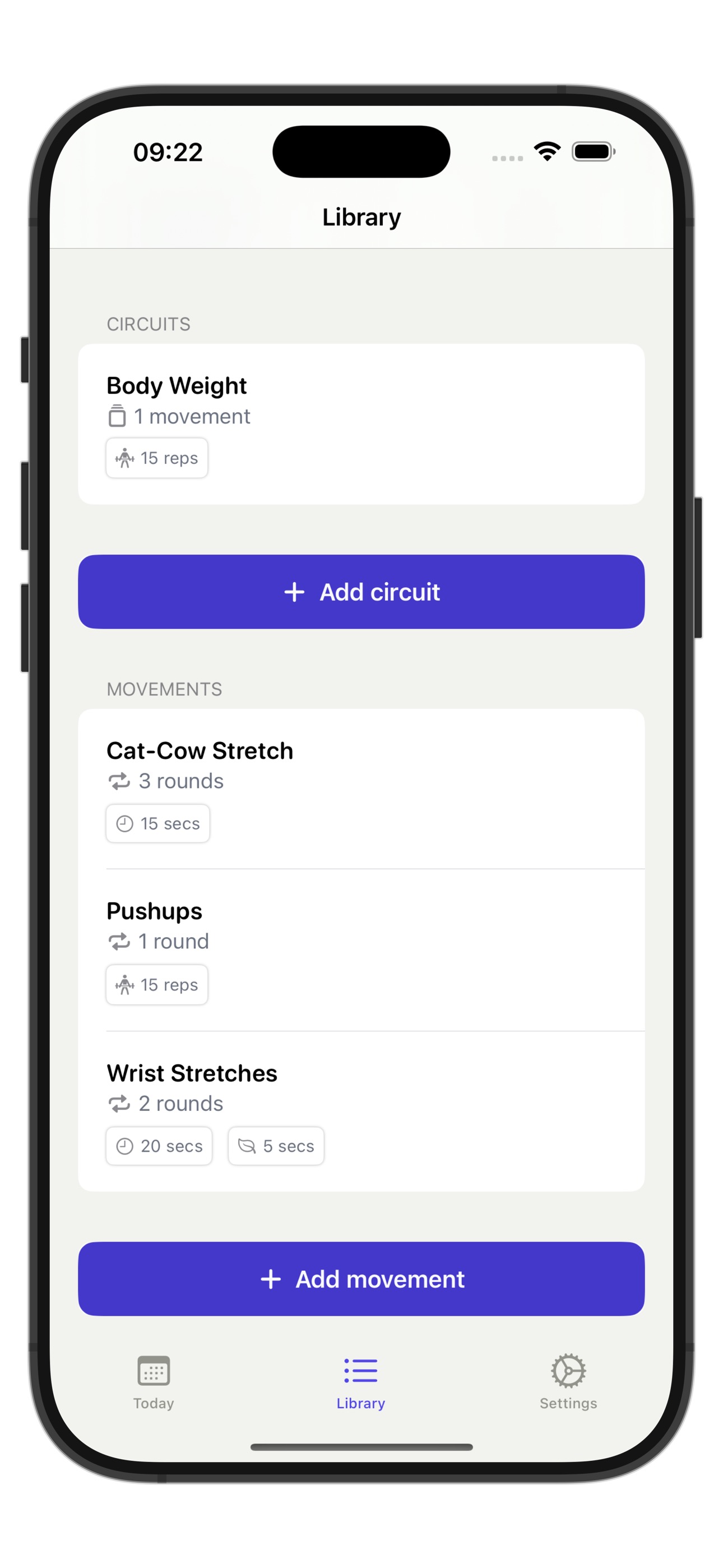 Flexible app Library view